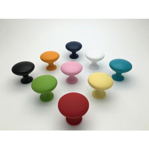 Colorful Drawer Knobs Pulls Kitchen Cabinet Handle Door Handle Kids Children Furniture Hardware Red Pink Black White Green