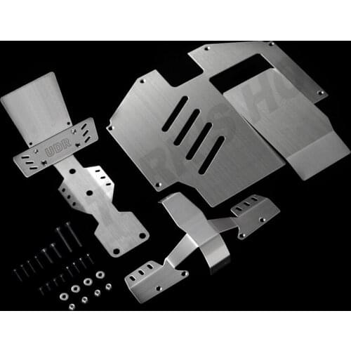 UDR Stainless Steel Chassis Armor Front & Rear Axle Protector Plate Battery cover for 1/7 RC Monster Truck Traxxas UDR Bigfoot