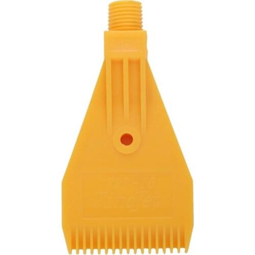 1/4BSP Male Thread ABS Single Hole Air Blow Off Flat Jet Nozzle Yellow