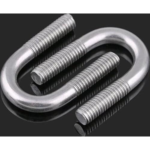 1pcs M12U-screw U-shaped card bolt Riding cassette hoop 304 stainless steel Pipe diameter 42mm-328mm