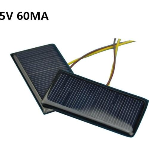 1 PC Solar Panels 5V 60MA Power Charging Solar DIY Rechargeable Batteries
