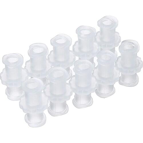 10Pcs/Lot Plastic Transparent Polypropylene Female to Female Coupler Luer Syringe Connector with 4mm Aperture