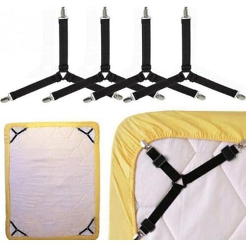 2pcs/lot 4 Corner Long Adjustable Elastic Bed Sheet Holder Mattress Clip Fasteners Cover Blankets Grippers Fixing Non-Slip Strap