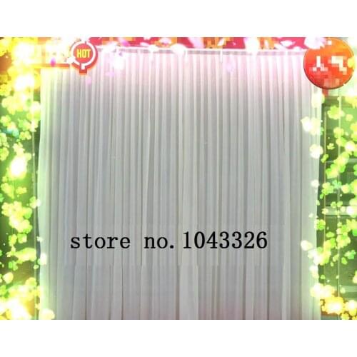 3m*3m (10ft*10ft) / 3*6m / 4*8m wedding party decoration white fabric ice silk stage drape curtain backdrop