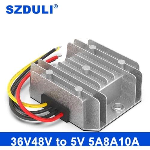 36V 48V to 5V 5A 8A 10A DC buck module 48V to 5V car transformer power converter waterproof