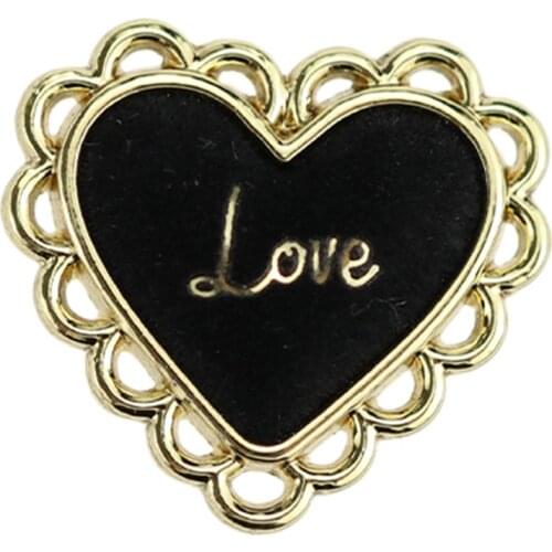 5Pcs Plush Love Coat Buttons Diy Metal Buttons Womens Sweaters Sewing Craft Elegant Clothing Accessories Decoration Buttons