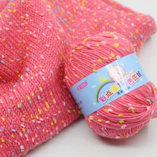 50g/Ball High Quality Baby Cotton Cashmere Yarn For Hand Knitting Crochet Worsted Wool Thread Colorful Eco-Dyed Needlework