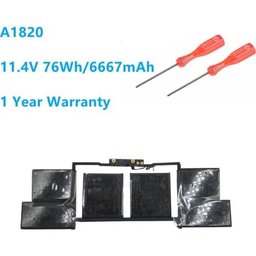 A1820 battery for apple macbook Pro 15'' Touch Bar A1707 2016 2017 year MLH32CH/A MLW82CH/A 11.4V 76Wh 6667mAh