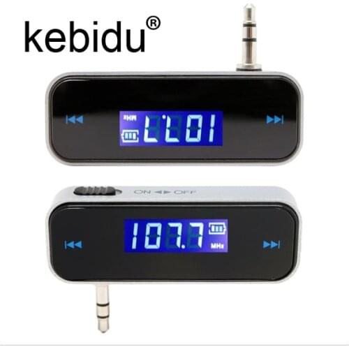 Kebidu 3.5mm LCD Display Car Radio MP3 Player Kit In-car FM Transmitter Handsfree Micro USB Cable For Smartphones