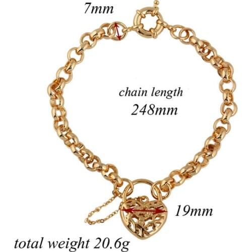 Europe and the United States delicate hollow out retro bracelet peach heart lock