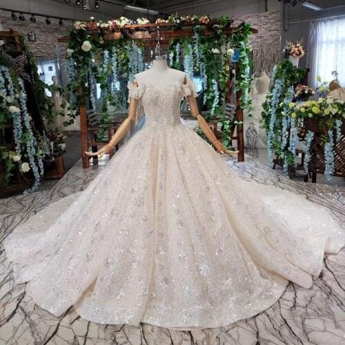BGW HT42325 Luxury Princess Wedding Gowns Long Train Off Shoulder Cheap Wedding Dresses Free Shipping Robe De Mariee Princesse
