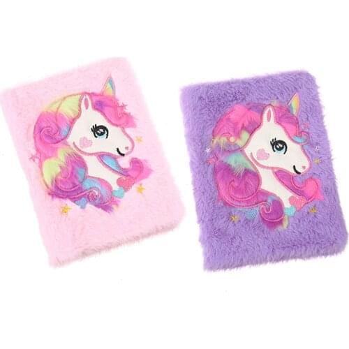 Cute Unicorn Planner A5 Diary Notebook and Journal Agenda Line Organizer Kawaii Plush Note Book Wonderful Girls School Handbook