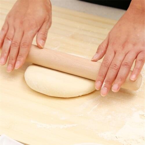 Wooden Roller Dough Pastry Pizza Biscuit Tools Solid Wood Rolling Pin Baking Cookies Biscuit Fondant Cake rolling pin pizza