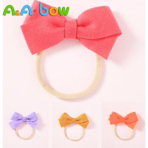 Sweet Baby Hair Accessories Knot Bow Headband Newborn High Elastic Children Scrunchies Headwear For Toddler Kids Sweet Bows