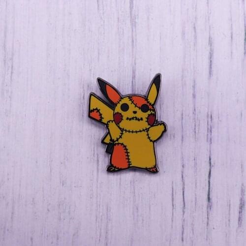 Patch sewing enamel pin