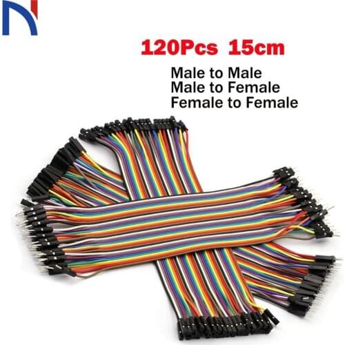 120Pcs Dupont Line 15cm Male to Male Female to Male and Female to Female Jumper Wire Dupont Cable 40Pcs For arduino DIY KIT