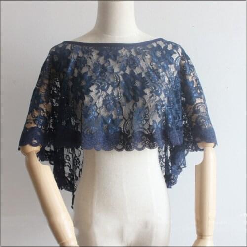 Lace Bridal Wedding Women Capes Jacket for Evening Party Shawl Wrap Brides Veste Chaqueta Wedding Accessories Hi-Lo Asymetric