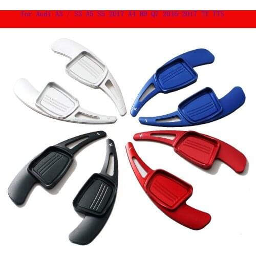 2PCS Quality Aluminum Alloy Steering Wheel Shift Paddle Shifter for Audi A3 / S3 A5 S5 2017 A4 B9 Q7 2016-2017 TT TTS
