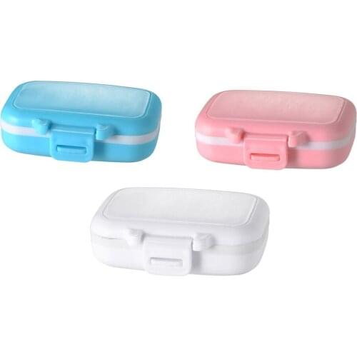 Tiny Pill Box Portable Travel Vitamin Case Storage Organizer With Removable Pill Container Multifunctional Storage Box