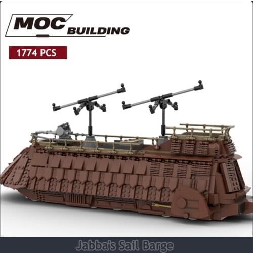 MOC Barge Droid Platoon Attack-Craft Star Movie Wars Sail Model Building Blocks Space Transport Battleship Bricks Kid Toys Gift