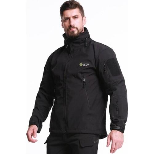 Men Outdoor Shark Skin Military Jacket Tactical Military Jacket Men Fleece Waterproof Multicam Army Camouflage Clothe Men