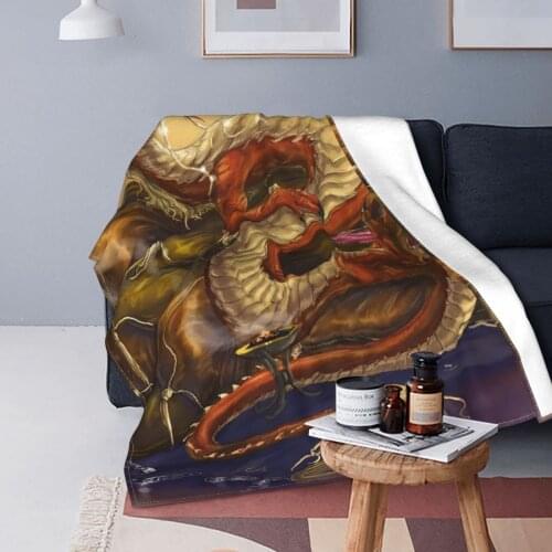 Legend Chinese Dragons Blankets Velvet Spring/Autumn Zodiac Myth Animal Breathable Soft Throw Blanket for Home Outdoor Rug Piece