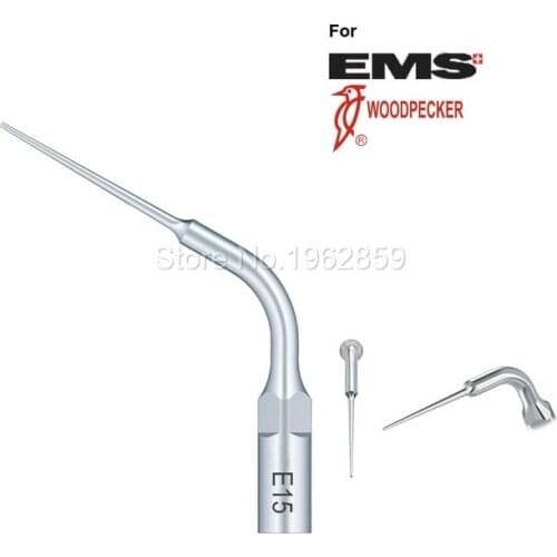 2pcs E15 Dental Ultrasonic Scaler Scaling Tips fit EMS Woodpecker UDS Handpiece Tip Tools