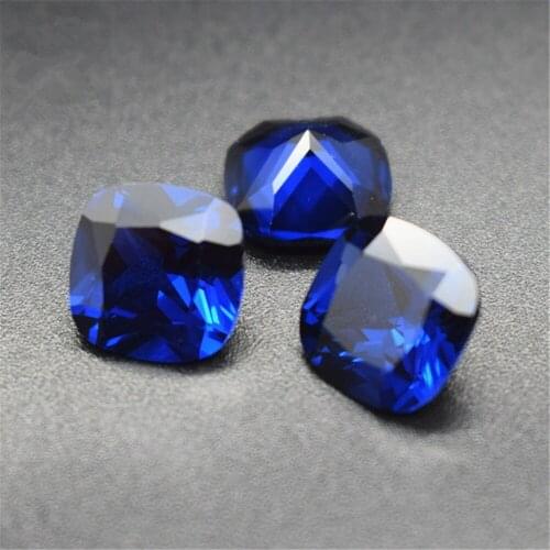 Brilliant Blue Spinel Square Faceted Gemstone Cushion Cut Blue Spinel Gem Multiple Sizes to Choose GL37