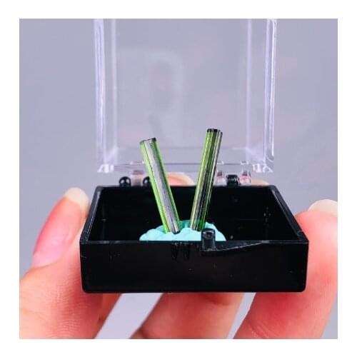 Natural green tourmaline mineral crystal specimens stones healing