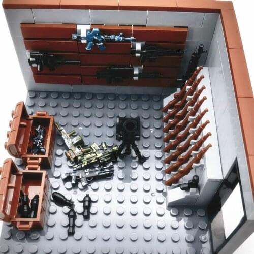 Compatible Military Blocks Weapons Set WW2 Army Guns Figures Accessories Building Bricks Parts Construction Toys for Boys Gift