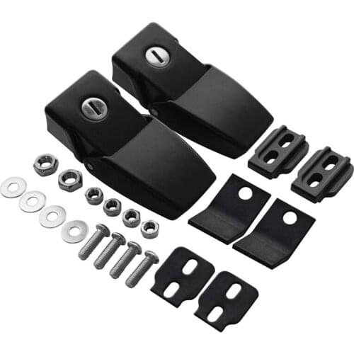 SOYAVISION Pair Hood Lock Latches Catch Locking For Jeep Wrangler JK Unlimited Accessories Hood Catch Latches Black