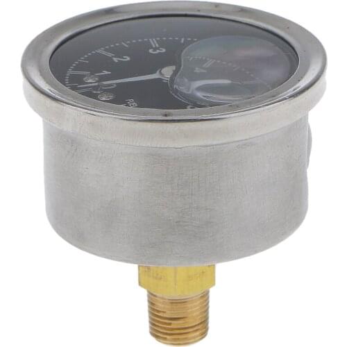 Universal Adjustable Fuel Pressure Regulator FPR Type S with Gauge Black