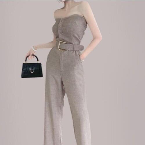 ZAWFL High Quality 2021 Casual Jumpsuits Bohemian Womens Summer Sexy Beach Pockets Zippers Korean Jumpsuit