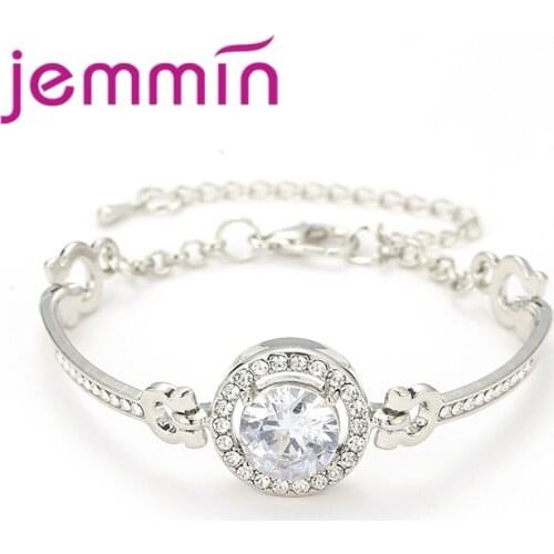 Top Quality Silver Jewelry Bracelet Bangles Micro Shiny Cubic Zircon Delicate Exquisite Wedding Rose Gold Present