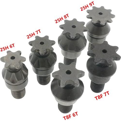 25H 6T 7 Tooth/T8F 6T 7T Clutch Drum Gear Box Front Chain Sprocket For 2 Stroke 47cc 49cc Engine Pocket Bike Mini Moto ATV Quad