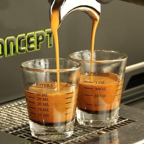 1pcs 30/45/60/90ml Espresso Glass with Calibration Coffee Cup Thickened Glass Mini 1oz Measuring Cups Shot Glass Wine Glasses