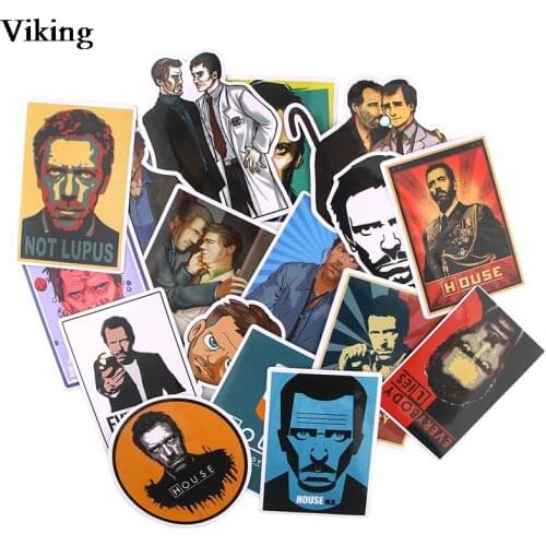 17Pcs/set House M.D Stickers TV Show Scrapbooking Stickers Laptop Luggage Stickers Everybody Lies Stickers Fashion Decal G0722