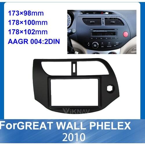 2 Din Car refitting DVD frame Dash Kit Fascia Radio Frame for GREAT WALL PHELEX 2010 Car refitting DVD frame Audio