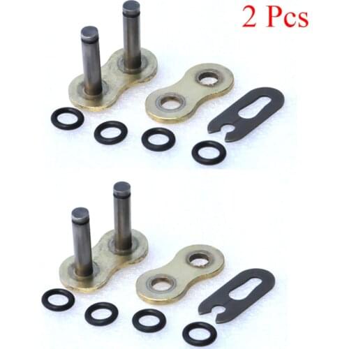 LOPOR 2 pcs lot Heavy Duty 530H 530 Chain Connecting Master Link W/ O-Ring Seal for Motorcycle ATV Quad Gold