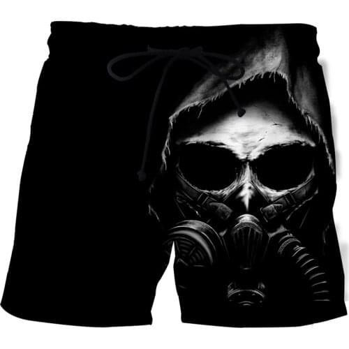 2021 Skull Funny Beach Shorts for MenHawaii Beach 3D-Printed Shorts Casual Men Shorts Summer Beach Casual Shorts S-6XL