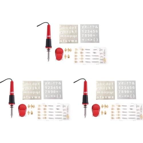 37pcs/set Adjustable Temperature Electric Soldering Iron Embossing Burning Pen Mainly Used for Gourd and Wood Pyrography