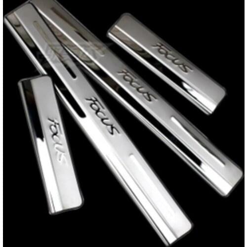 4pcs/set Stainless Steel For Ford Focus 2005-2012 MK2 threshold bar threshold bar hatchback welcome pedal