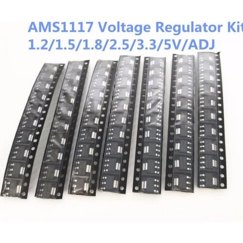 70pcs kit Voltage Regulator Kit AMS1117 1.2V/1.5V/1.8V/2.5V/3.3V/5.0V/ADJ lm1117 AMS1117-1.2 AMS1117-1.8 AMS1117-2.5 AMS1117-3.3