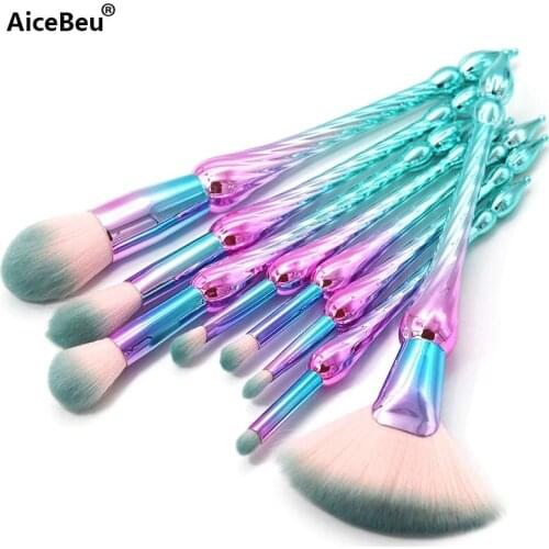 AiceBeu 8pcs Makeup Brushes Rotating Tower Professional Soft Makeup Foundation Eye shadow Brush Set