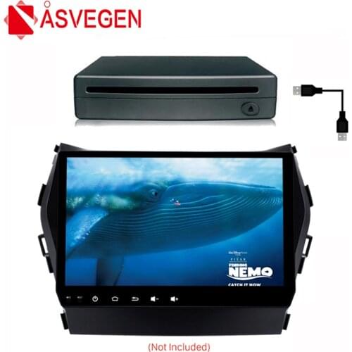 Asvegen Android Car Radio GPS Navigation Multimedia Portable Universal External 1Din Digital DVD CD Vedio Player System Box