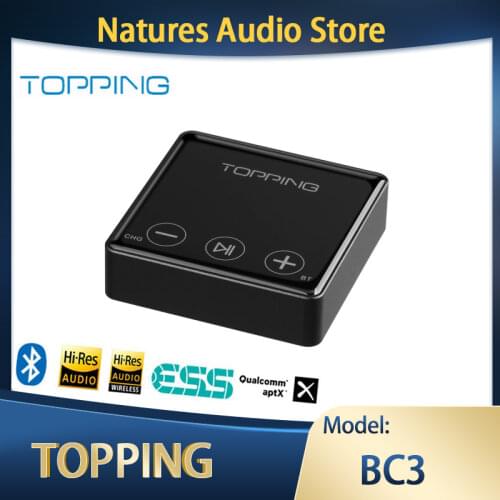 TOPPING BC3 ES9018Q2C High-resolution Audio Wireless Bluetooth LDAC Receiver Car Bluetooth Receiver Earphone/OPT/line Output