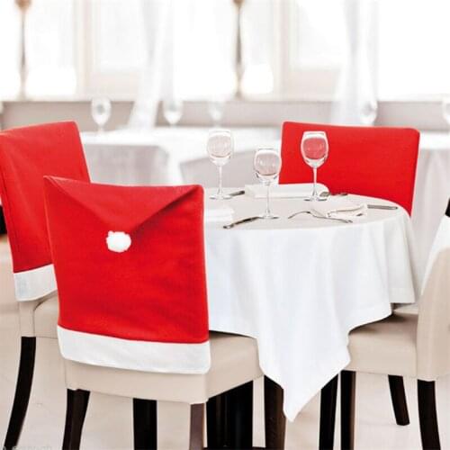 Home Table Chair Covers Christmas Chair Seat Cover Chair Xmas Cap Christmas Holiday Hotel Decoration Cover Christmas Decor