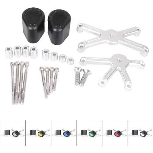 CNC Motorcycle Frame Slider Crash Pad Protector Guard For Suzuki GSXR600 2006-2010, Aluminum + ABS Plastic