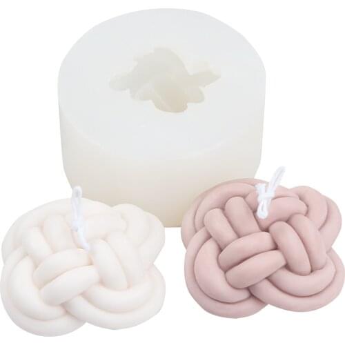 Soap Mould Tool Four Sides Wool Woolen Yarn Shape Soft Safe Handmade Cake Making Silicone Candle Mold