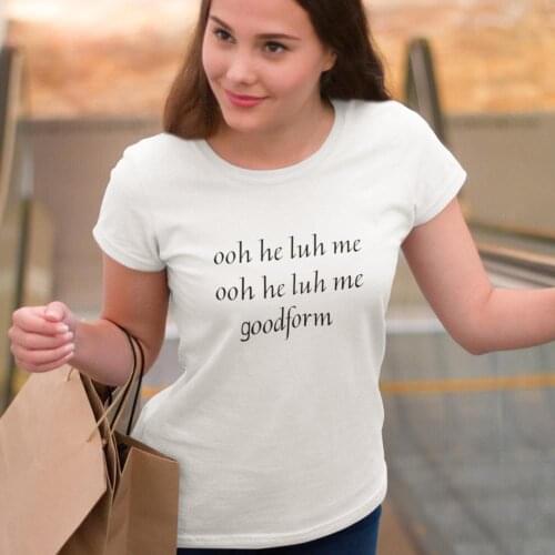 Nicki Minaj T-Shirt Ooh He Luh Me Goodform T Shirt Purple Large size Women tshirt 100 Cotton Short-Sleeve Print Ladies Tee Shirt